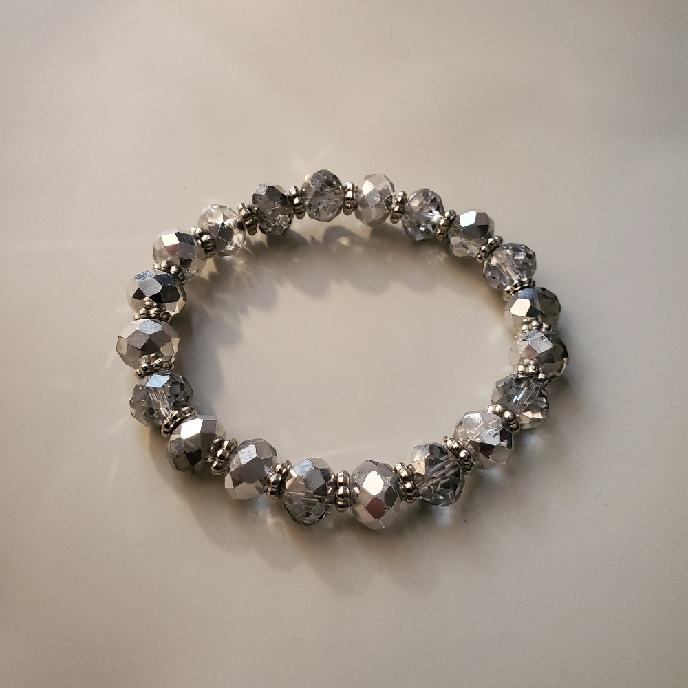 Silver bead bracelet